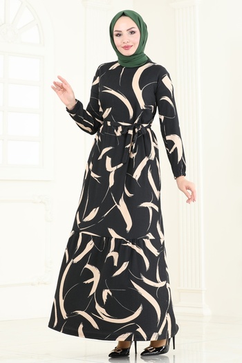 ModaMerve Rochie cu model 5010UZ662-MS Black&Vision