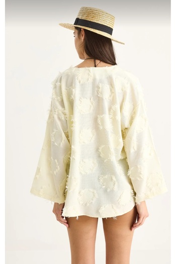 Noa Noa V-Neck Front Tie Tassel Detailed Summer Cardigan