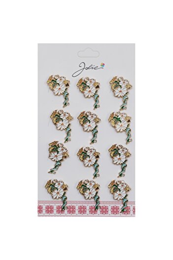 Teo Set of 12 Braided Daisy Brooches