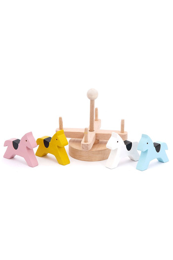 BALATOYZ Wooden Cute Horses Ferris Wheel