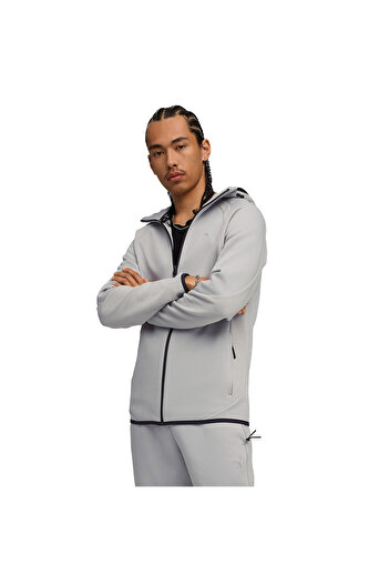Puma Evostripe Fz Hoodie Dk Men's Gray Casual Style Sweatshirt 68823163