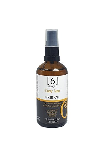 6biologico Oil for curly hair 100 ml - protective and restorative with rosemary, castor oil, vitamin E, vegan