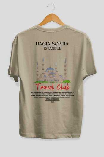 Ankhises Hagia Sophia Istanbul Μπλουζάκι με στάμπα πίσω μεγάλου μεγέθους Ανδρικό γυναικείο βαμβακερό μπλουζάκι με λαιμόκοψη