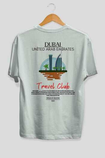 Ankhises Dubai United Arab Emirates Back Printed Oversize T-Shirt Men Women Cotton Crewneck Tshirt