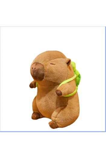 OEM Jucarie de plus Capybara, cu broscuta, multicolor, 40cm + Minge Antistres cu Slime - Squeeze Ball, 5