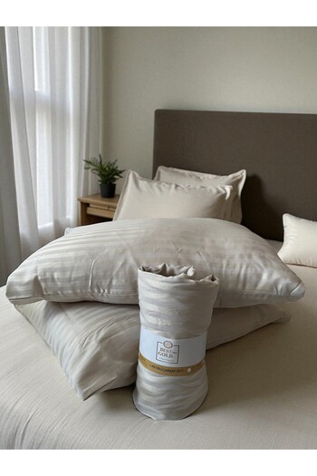 BESTİNA GOLD Cotton Satin Fitted Sheet Set
