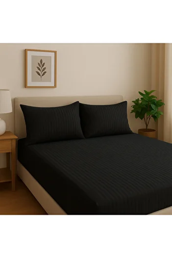 BESTİNA GOLD Cotton Satin Fitted Sheet Set