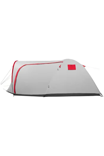SERSIMO Beach or camping tent, waterproof, with terrace, 4 seats, 200x350x135cm, gray