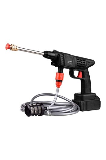 Generic 21V Portable Cordless Pressure Car Washer With Two Batteries Black/Silver/Orange