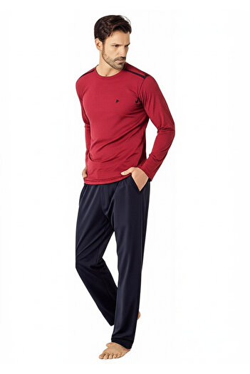Pierre Cardin Men's New Season Long Sleeve Cotton Home Wear Pajama Set Vrp.C.P61.E00.Y01