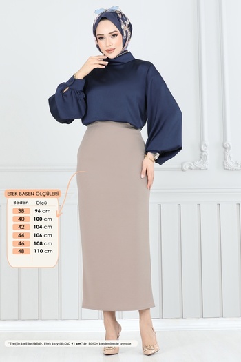 ModaMerve Elastic Waist Pencil Skirt 101Hbs856-Ms Vision