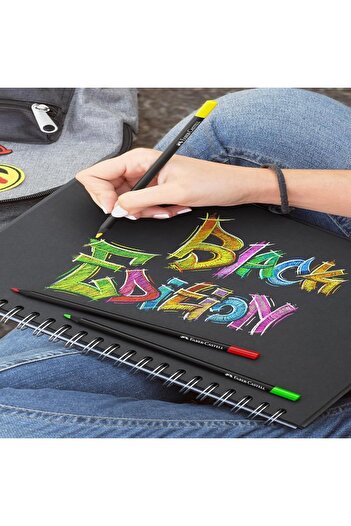 Faber Castell Faber-Castell Black Edition Color Pencils - 24pcs | Smooth, Vibrant Shades for Creative Drawing