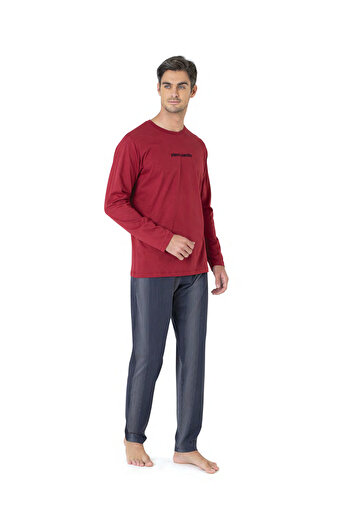 Pierre Cardin Men's New Season Long Sleeve Cotton Home Wear Pajama Set Vrp.C.P60.E95.Y01