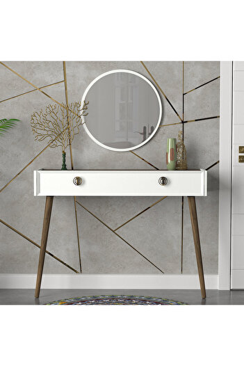 UnicUtil Masa Decor Living/Hol, Luxury Edition, 120x35x89 cm, Alb Nuc