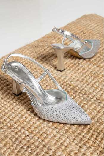 Elegant steps -Women's Stiletto Pointed Toe Stone Heeled Shoes Boniva