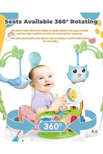 rexa Baby Jumping and Bouncer with Removable Toys, Infant Activity Center with Music, Lights and Sounds