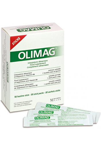 MAR-FARMA Olimag, High Absorption Magnesium With Vit B6, 20 Stick Packs