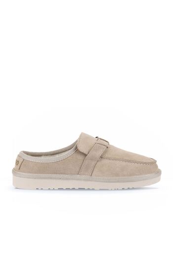 Bueno Shoes Beige Suede Women's Flat Slippers 05Wt104