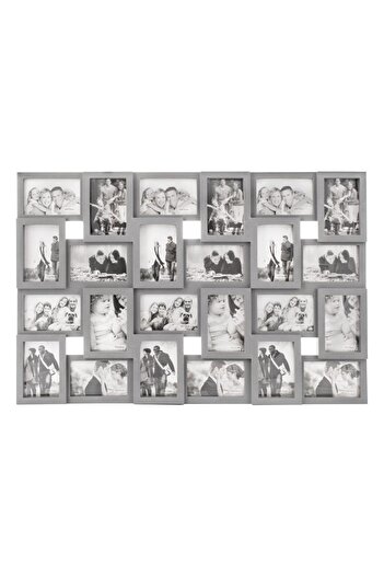 SERSIMO Wall photo frame, collage of 24 photos, 57x86cm, gray