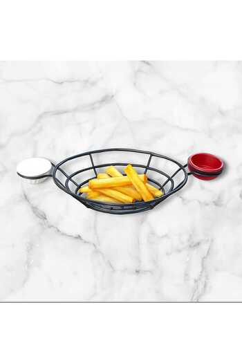 Matar Endüstriyel Mutfak Ekipmanları Patetes Presentation Basket with Sauce Bowl