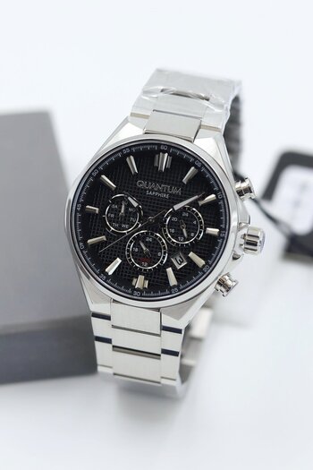 Quantum Sapphire Glass Steel Cord Men Wrist Watch Asw123-I1983Q