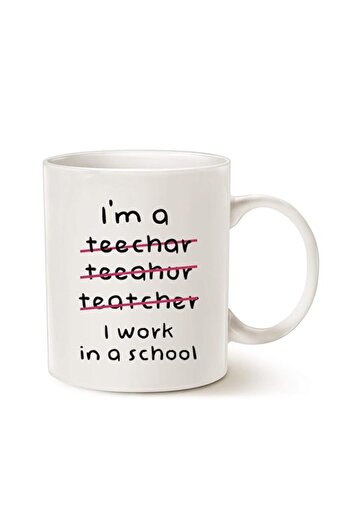 Generic MAUAG Teacher Funny Coffee Mugs Wrong I'm an Teacher, I Work in a School Best Motivational and Insp