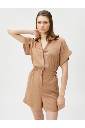 Koton Short Overall Shirt Neck Short Sleeve