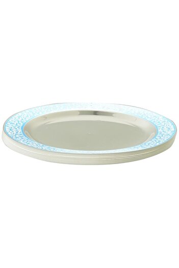 Generic Rosymoment Plastic Plates - Set of 10 Pieces,White