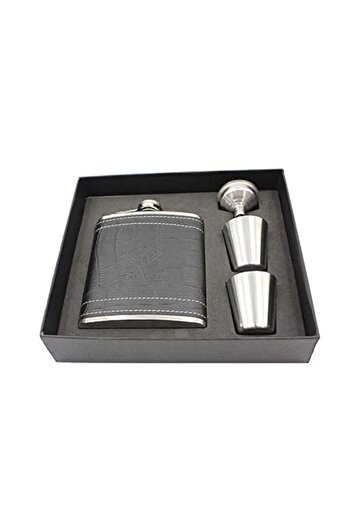 Generic 7oz Stainless Steel Hip Flask Wine Pot Pocket Portable Mini Bottle with Cups & Funnel Whiskey Acero