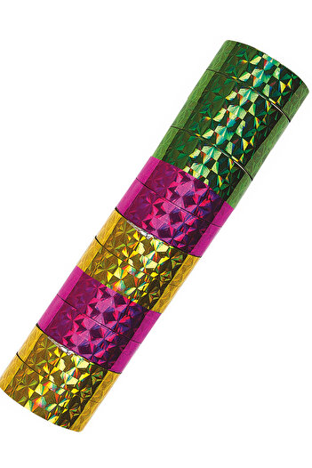 FLY COLOR Metallic Shiny Tape 12Mm*3M 12 Pieces Decorative Tape