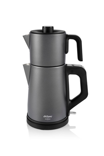 Arzum Ar3130 (Ar3129) Deminde Smoked 1 Lt Teapot Capacity 1800W Tea Maker