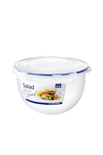 Generic وعاء سلطة LocknLock سعة 4 لتر - وعاء محكم الإغلاق، خالٍ من مادة BPA، مع صينية تصريف للسلطات الطازجة