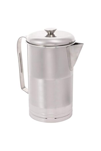 Generic Vinod Vpi003 Water Jug With Lid, Silver, H 14.4 X W 26.2 X D 14.4 Cm, Stainless Steel