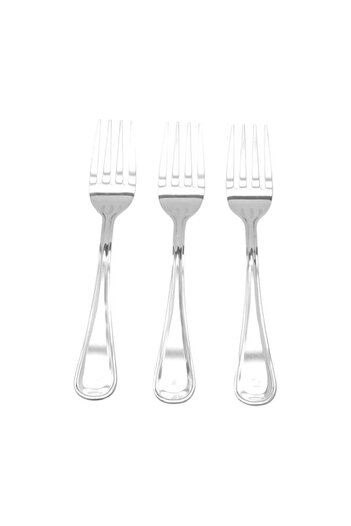 Generic شوكة حلوى لؤلؤية من الفولاذ المقاوم للصدأ من راج مع مجموعة من 3 قطع، 22 سم، PC0006، شوكة حلوى، شوكة معجنات،