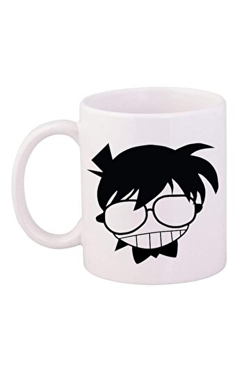 Generic 11oz white coffee mug, ceramic material, The Anime Detective Conan