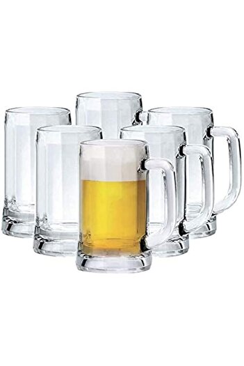 Generic ARTC Munich Beer Mug, Pack of 6, Clear, 355 ml