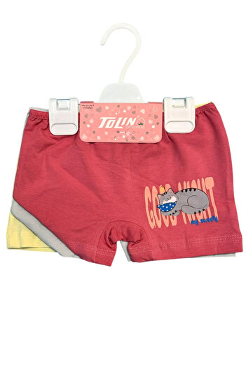 TOLIN Girl's 3 Pack Cotton Lycra Printed Shorts 443