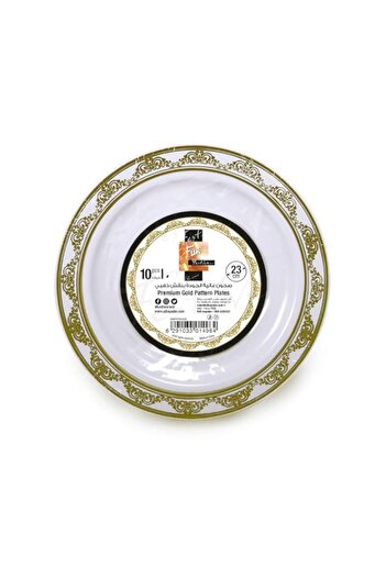 Generic Fun Festive Premium Round Plate 23Cm , Assorted Color/Design,,Pack Of 10