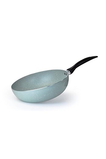 Generic Wilson 26cm Aluminium Pressed Wok Pan, Non- Stick, Induction, Marble coated - CKB4-WK-26GR