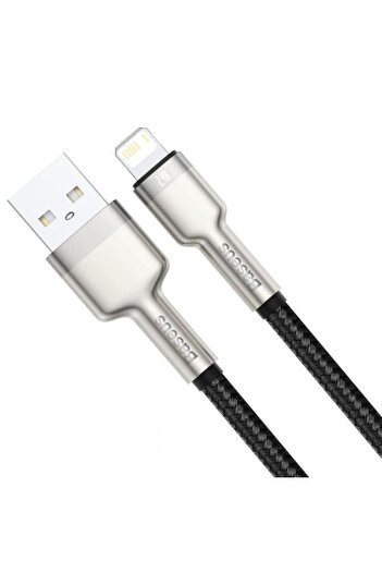 Baseus Cablu de date Cafule Metal, USB-Lightning, 18W, 2.4A, 2m, Negru