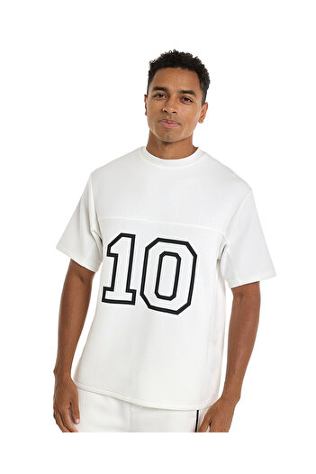 R&B Printed Active T-Shirt with V-Neck and Short Sleeves
