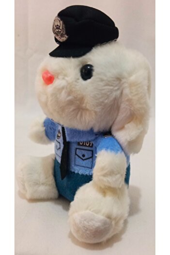 Pufline Elbiseli Peluş Tavşan Kıyafetli Sevimli Tavşan Çanta Süsü ve Takı