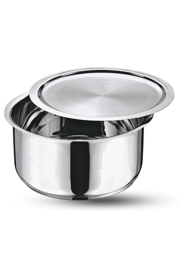 Generic Vinod Stainless Steel 304 Grade Tope with Lid - 16 cm, 1.6 L (Induction Friendly)