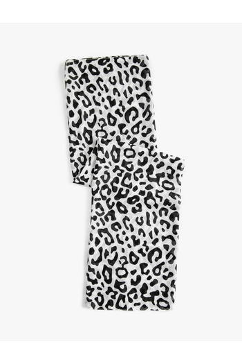 Koton White Women's Leopard Patterned Shawl