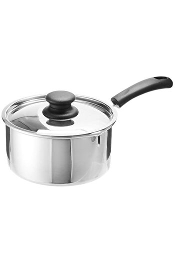 Generic Raj Aluminium Saucepan With Cover, Large , Silver, 19.5 Cm, KSP00L, Tea Pan , Rice Pan , Sauce Pan