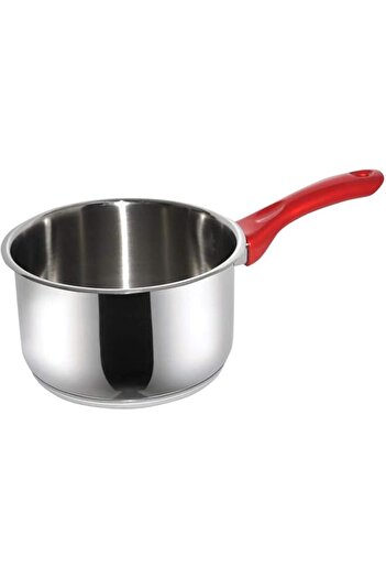 Generic Hascevher Stainless Steel Milk Pot With Red Handle (20 CM / 3.5 LTR)