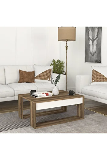 UnicUtil Gorder coffee table, 80 x 60 x 35 cm, White Walnut