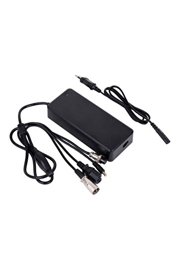 VTM Li-ion Charger 42V/2A with 4 Plugs for Electric Scooters, Hoverboard Bicycles, Scooter, Black