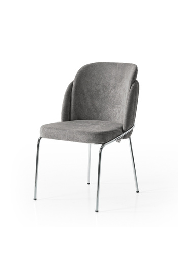 DENGEMA Zenit Plus Açılır Yuvarlak Masa Takımı – Siyah Mermer Krom Ayak – Ø120→160 cm, 4 Sandalye