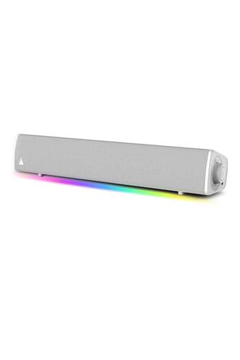 Generic CREATIVE Sound Blaster GS3 (White) Compact Gaming Soundbar with RGB and SuperWide Technology, USB Po